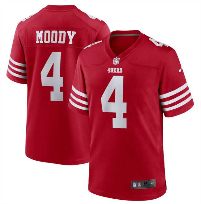 Men & Women & Youth San Francisco 49ers #4 Jake Moody Red Game Jersey